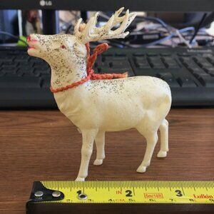 Antique Celluloid Christmas Deer Reindeer Figurine Japan 1940's